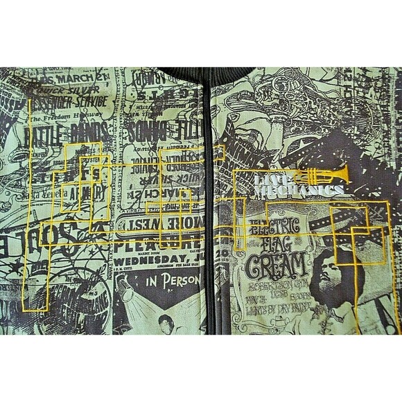 Live Mechanics Track Jacket Vintage All Over Print Music Concert Full Zip 2XL - Picture 5 of 11